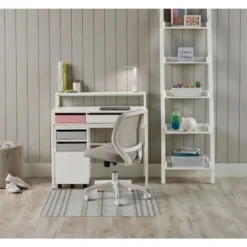 Adley Mesh/Fabric Low-Back Task Chair, Gray/White, BIFMA Certified -office furniture sale caac114da37592cc24185d2f40897b8909