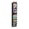 Safco Onyx Mesh Literature Rack, Ten Compartments, 10.25w X 3.5d X 50.75h, Black