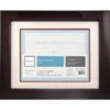 Plastic Photo/Document Frame, 11" X 14", Matted For 8-1/2" X 11", Black Cherry