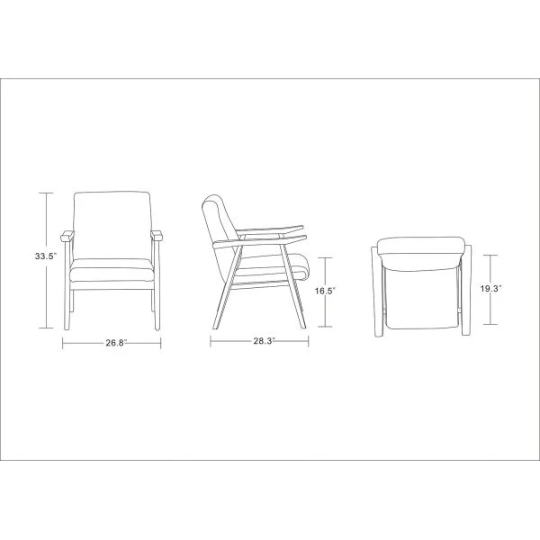 Arch Duke Accent Chair In White And Amber (Set Of 2) 2 Arch Duke Accent Chair In White And Amber (Set Of 2) - Image 2