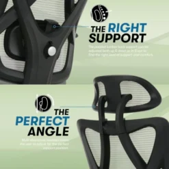 Serta SitTrue Ridgefield Ergonomic Mesh/Vegan Leather High-Back Task Chair, Gray/Black -office furniture sale cb96d8989b9712daad2a8748628c81d5fd