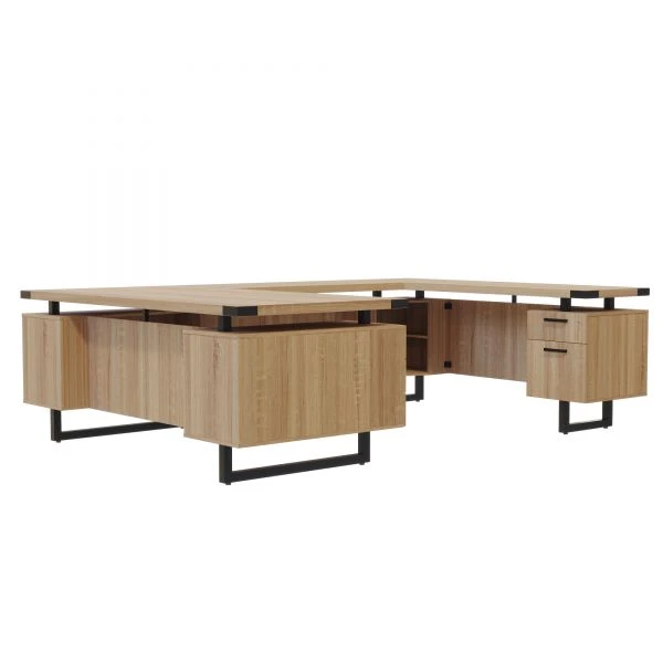 Mirella U-Shaped Configuration Desk, BBB/BF, Sand Dune 1 Mirella U-Shaped Configuration Desk, BBB/BF, Sand Dune