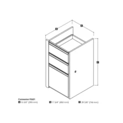 Bestar Connexion Pedestal (ready-to-assemble) In Slate & Sandstone -office furniture sale ccfcd797d1cea000da5acc5c5754bdcdcf