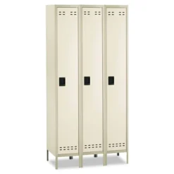 Safco Single-Tier, Three-Column Locker, 36w X 18d X 78h, Two-Tone Tan