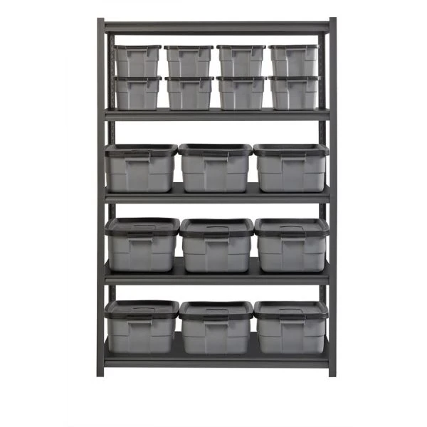 Lorell 3,200 Lb Capacity Riveted Steel Shelving 3 Lorell 3,200 Lb Capacity Riveted Steel Shelving - Image 3