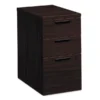 HON 10500 Series Mobile Pedestal File, Left Or Right, 3-Drawers: Box/Box/File, Legal/Letter, Mahogany, 15.75" X 22.75" X 28"