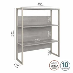 Bush Business Furniture Hybrid 36W Bookcase Hutch In Platinum Gray 10 Bush Business Furniture Hybrid 36W Bookcase Hutch In Platinum Gray -office furniture sale cd8e7da6edc1993badf002608a79b6bdce