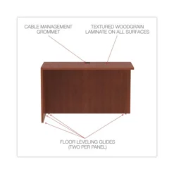 Alera Valencia Series Reversible Return/Bridge Shell, 47.25w X 23.63d X 29.5h, Cherry -office furniture sale cd9555f3ae693ee361d96f88f0b0de6864