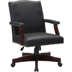 Lorell Traditional Executive Bonded Leather Office Chair
