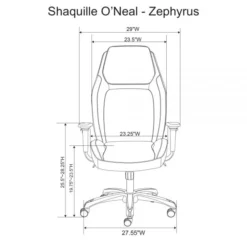 Shaquille O'Neal Zephyrus Ergonomic Bonded Leather High-Back Executive Chair, Black -office furniture sale cdbd6cf0742270542690e55cd28c4fd801