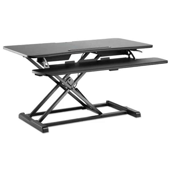 Alera AdaptivErgo Two-Tier Sit-Stand Lifting Workstation, 37.38" X 26.13" X 4.69" To 19.88", Black 6 Alera AdaptivErgo Two-Tier Sit-Stand Lifting Workstation, 37.38" X 26.13" X 4.69" To 19.88", Black - Image 6
