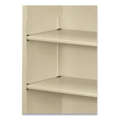 HON Metal Bookcase, Three-Shelf, 34.5w X 12.63d X 41h, Putty -office furniture sale ce2619c7ce155491ee197ab0d1a11b3961