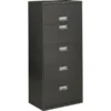 HON 600 Series Five-Drawer Lateral File, Letter/Legal/A4, 30w X 18d, Charcoal