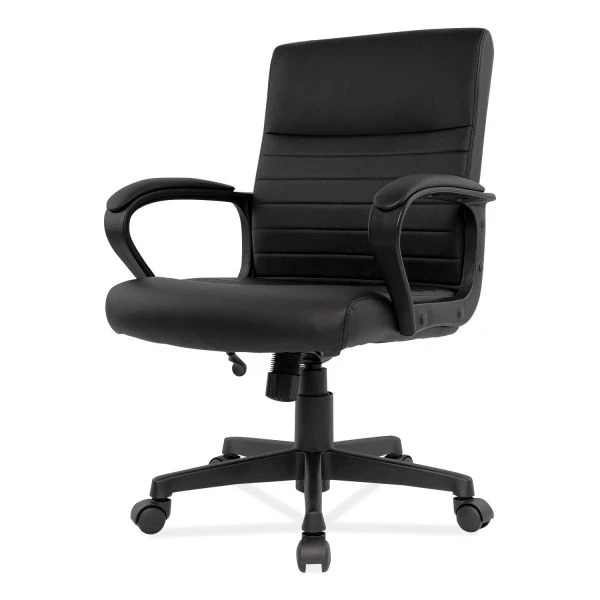 Alera Breich Series Manager Chair, Supports Up To 275 Lbs, 16.73" To 20.39" Seat Height, Black Seat/Back, Black Base 4 Alera Breich Series Manager Chair, Supports Up To 275 Lbs, 16.73" To 20.39" Seat Height, Black Seat/Back, Black Base - Image 4