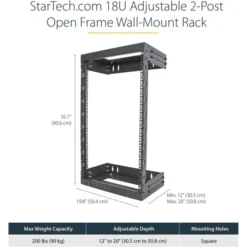 StarTech.com 18U 19" Wall Mount Network Rack - Adjustable Depth 12-20" Open Frame For Server Room /AV/Data/Computer Equipment W/Cage Nuts 10 StarTech.com 18U 19" Wall Mount Network Rack - Adjustable Depth 12-20" Open Frame For Server Room /AV/Data/Computer Equipment W/Cage Nuts -office furniture sale ce70850b8ade70a3313ac055b22c124ffc
