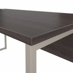 Bush Business Furniture Hybrid 60W X 30D L Shaped Table Desk With Metal Legs In Storm Gray -office furniture sale ce7a6a06a729fdb0f5e92e26d25e3f1d14