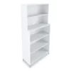 Union & Scale Essentials Laminate Bookcase, Five-Shelf, 35.8w X 14.9d X 72h, White