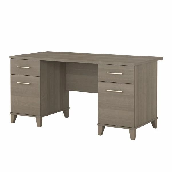 Bush Furniture Somerset 60W Office Desk With Drawers In Ash Gray 1 Bush Furniture Somerset 60W Office Desk With Drawers In Ash Gray