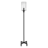 Panos 66.25" Tall Floor Lamp With Glass Shade In Blackened Bronze/Seeded
