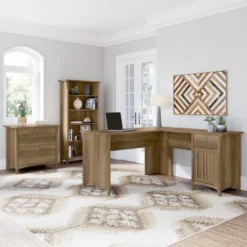 Bush Furniture Salinas 60W L Shaped Desk With Lateral File Cabinet And 5 Shelf Bookcase In Reclaimed Pine 17 Bush Furniture Salinas 60W L Shaped Desk With Lateral File Cabinet And 5 Shelf Bookcase In Reclaimed Pine -office furniture sale cedcd806f2a712bba6f3455bf0122675c5