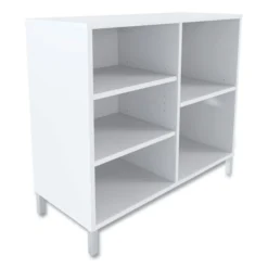 Union & Scale Essentials Laminate Bookcase, Five-Shelf, 36w X 15d X 31.6h, White