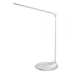 WorkPro LED USB Desk Lamp With Wireless Charger, 16-1/2"H, White/Silver