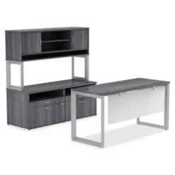 Lorell Relevance Series Charcoal Laminate Office Furniture Credenza - 2-Drawer -office furniture sale d0139b4c054af5fc28a3ea4f60d11ba16b 3