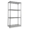 Alera Wire Shelving Starter Kit, Four-Shelf, 36w X 18d X 72h, Black Anthracite