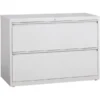 Lorell 2 Drawer Lateral File Cabinet, Letter/Legal/A4, 42" Wide, Gray