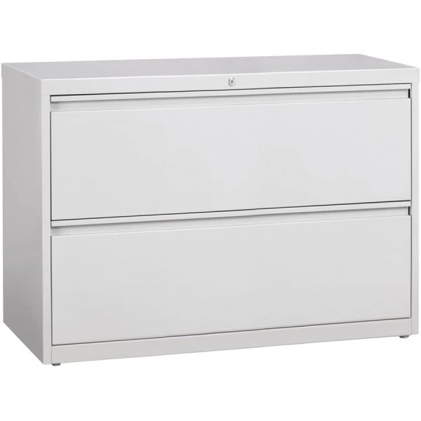 Lorell 2 Drawer Lateral File Cabinet, Letter/Legal/A4, 42" Wide, Gray 1 Lorell 2 Drawer Lateral File Cabinet, Letter/Legal/A4, 42" Wide, Gray