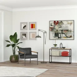 Neo Spoke Wheel Pulley System Floor Lamp With Metal Shade In Aged Steel/Aged Steel -office furniture sale d0740ec4da9d355a5b42d1970c343010c2