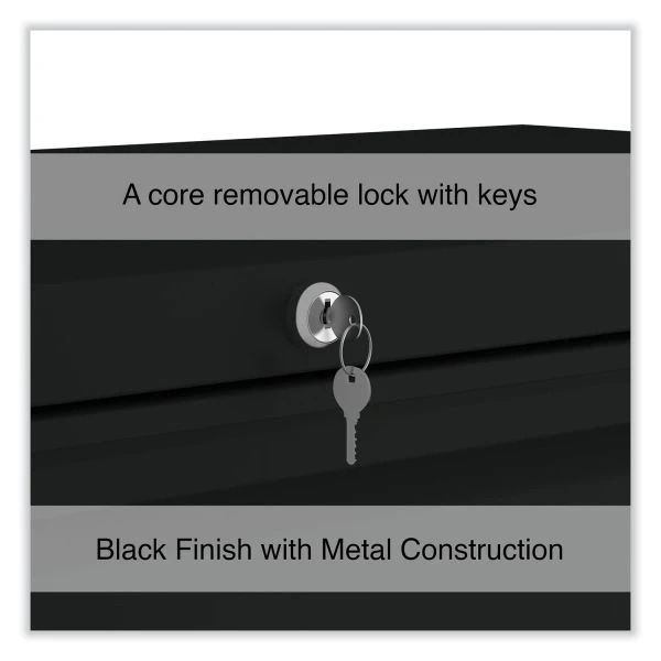 Alera Lateral File, 4 Legal/Letter-Size File Drawers, Black, 42" X 18.63" X 52.5" 4 Alera Lateral File, 4 Legal/Letter-Size File Drawers, Black, 42" X 18.63" X 52.5" - Image 4