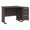Bush Business Furniture Studio A 36W Small Computer Desk With 3 Drawer Mobile File Cabinet In Storm Gray