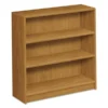 HON 1870 Series Bookcase, Three-Shelf, 36w X 11.5d X 36.13h, Harvest