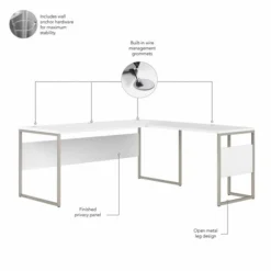 Bush Business Furniture Hybrid 72W X 30D L Shaped Table Desk With Mobile File Cabinet In White -office furniture sale d11c3423adeb4287a75afef65f137f0d82