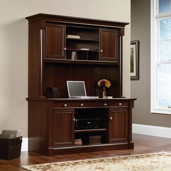 Sauder Palladia Collection 62"W Computer Credenza With Slide-Out Desktop, Select Cherry 7 Sauder Palladia Collection 62"W Computer Credenza With Slide-Out Desktop, Select Cherry - Image 7