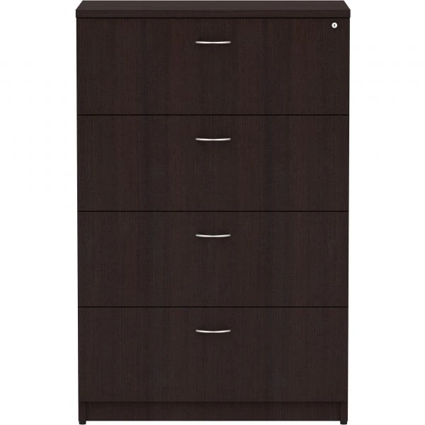 Lorell Essentials Espresso 4-drawer Lateral File 3 Lorell Essentials Espresso 4-drawer Lateral File - Image 3