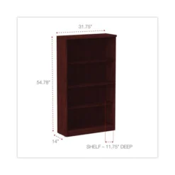 Alera Valencia Series Bookcase, Four-Shelf, 31.75w X 14d X 54.88h, Mahogany -office furniture sale d22b0997e2f227172efd3eb9170f3118d2