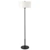 Trina 61" Metal Floor Lamp With Fabric Shade In Blackened Bronze