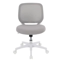 Adley Mesh/Fabric Low-Back Task Chair, Gray/White, BIFMA Certified -office furniture sale d25494b203dd58dea81acb1037e3646b82