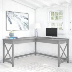 Bush Furniture Key West 60W L Shaped Desk In Cape Cod Gray 11 Bush Furniture Key West 60W L Shaped Desk In Cape Cod Gray -office furniture sale d2ba3acb19eef605b72cd009c069596452