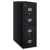 FireKing Patriot By FireKing Insulated Fire File, 1-Hour Fire Protection, 4 Legal-Size File Drawers, Black, 20.75" X 31.63" X 52.75"