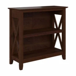 Bush Furniture Key West Small 2 Shelf Bookcase In Bing Cherry