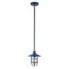 Bay 8.25" Wide Lantern Pendant With Glass/Metal Shade In Blue/Clear