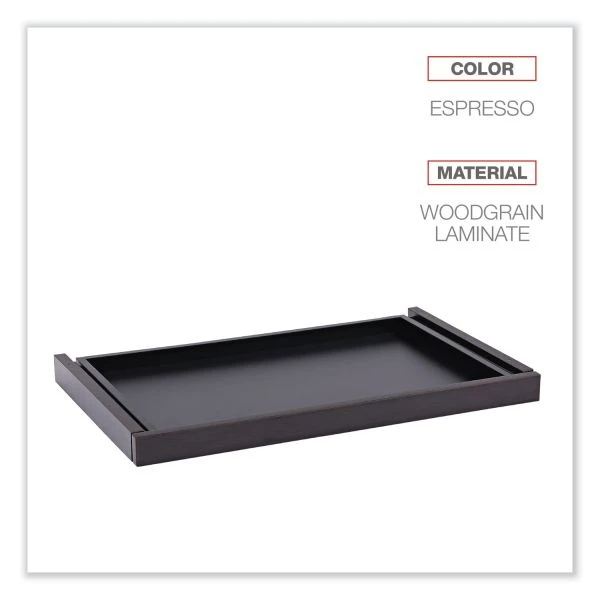 Alera Valencia Series Center Drawer, Laminate, 24.5w X 15d X 2h, Espresso 6 Alera Valencia Series Center Drawer, Laminate, 24.5w X 15d X 2h, Espresso - Image 6