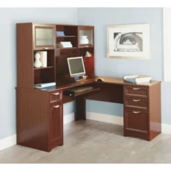 Magellan 59"W L-Shape Corner Desk, Classic Cherry 8 Magellan 59"W L-Shape Corner Desk, Classic Cherry -office furniture sale d398b486f13a50e1059badde6057744ec0
