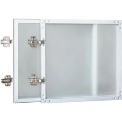Lorell Wall-Mount Hutch Frosted Glass Door
