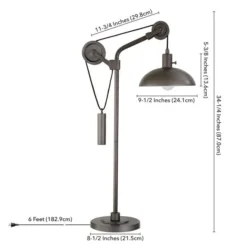 Neo 33.5" Tall Solid Wheel Pulley System Table Lamp With Metal Shade In Aged Steel/Aged Steel 9 Neo 33.5" Tall Solid Wheel Pulley System Table Lamp With Metal Shade In Aged Steel/Aged Steel -office furniture sale d448cbb888a87046290fd1cc8962992f1d