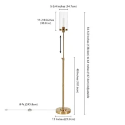 Frieda 66" Tall Floor Lamp With Glass Shade In Brass/Clear 8 Frieda 66" Tall Floor Lamp With Glass Shade In Brass/Clear -office furniture sale d489bddc80bf0c413c31b67412b010051d