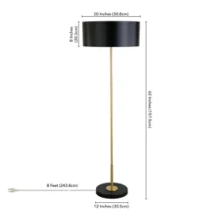 Hoffman 2-Light/Two-Tone Floor Lamp With Metal Shade In Brass/Blackened Bronze/Black 9 Hoffman 2-Light/Two-Tone Floor Lamp With Metal Shade In Brass/Blackened Bronze/Black -office furniture sale d48b19e51bb4ae3c941e10ff6af002bf5b